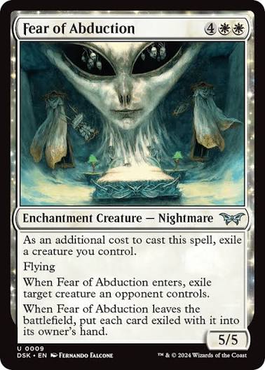Magic the gathering (Plains) Fear of Abduction #0009 - Duskmourn: House of Horror - MTG Card (English) Uncommon
