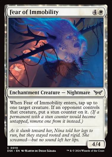 Magic the gathering (Plains) Fear of Immobility #0010 - Duskmourn: House of Horror - MTG Card (English) Common