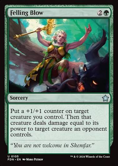 Magic the gathering (Forest) Felling Blow #0105 - Foundations - MTG Card (English) Uncommon
