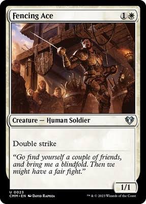 Magic the gathering (Plains) Fencing Ace #0023 - Commander Masters - MTG Card (English) Uncommon
