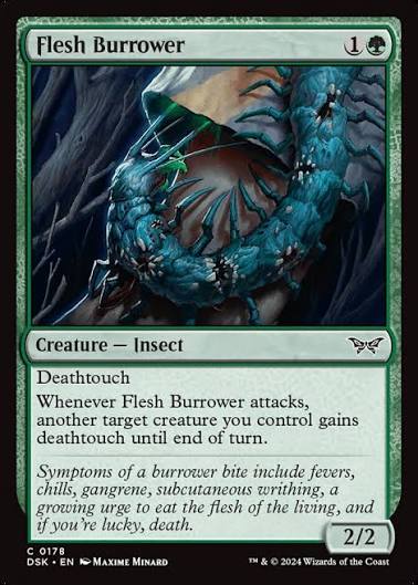 Magic the gathering (Forest) Flesh Burrower #0178 - Duskmourn: House of Horror - MTG Card (English) Common