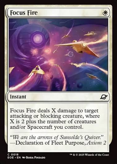 Magic the gathering (Plains) Focus Fire #0018 - Edge of Eternities - MTG Card (English) Common