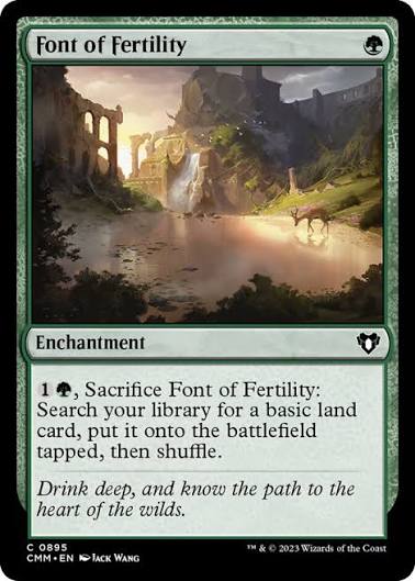 Magic the gathering (Forest) Font of Fertility #0895 - Commander Masters - MTG Card (English) Common