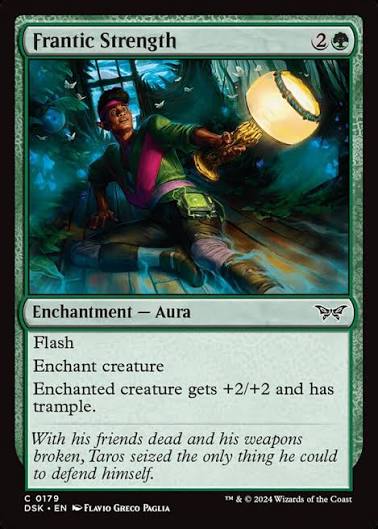 Magic the gathering (Forest) Frantic Strength #0179 - Duskmourn: House of Horror - MTG Card (English) Common