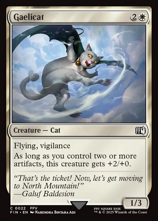 Magic the gathering (Plains) Gaelicat #0022 - FINAL FANTASY - MTG Card (English) Common