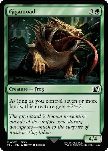 Magic the gathering (Forest) Gigantoad #0187 - FINAL FANTASY - MTG Card (English) Common