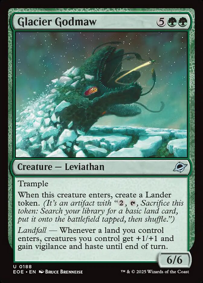 Magic the gathering (Forest) Glacier Godmaw #0188 - Edge of Eternities - MTG Card (English) Uncommon