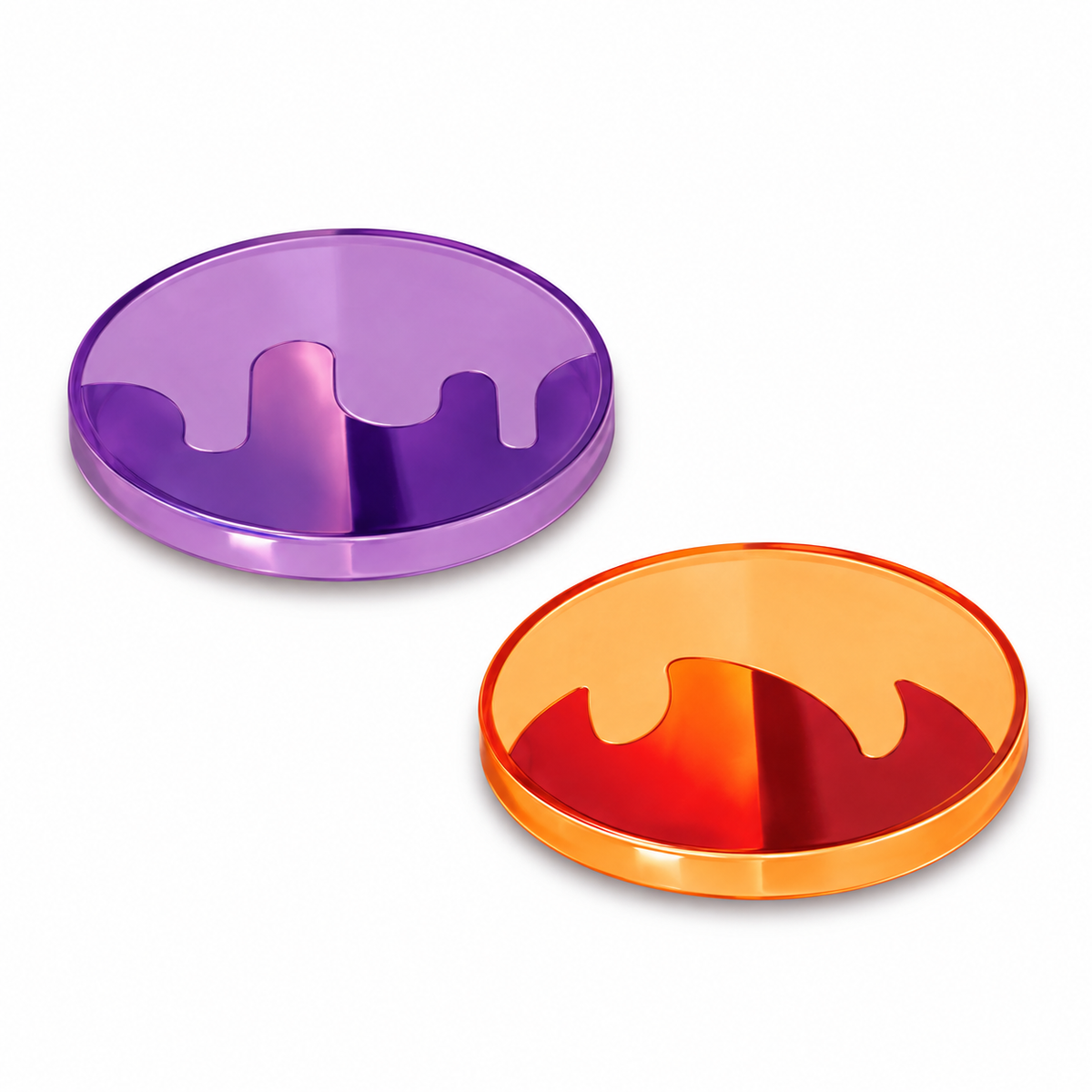 Pokémon TCG Coin Set – Purple & Orange (2 Pieces)