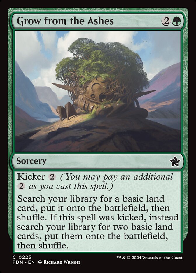 Magic the gathering (Forest) Grow from the Ashes #0225 - Foundations - MTG Card (English) Common