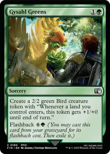 Magic the gathering (Forest) Gysahl Greens #0190 - FINAL FANTASY - MTG Card (English) Common