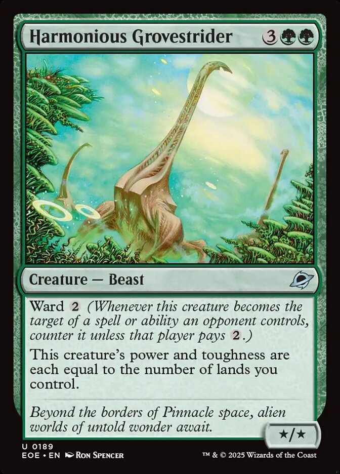 Magic the gathering (Forest) Harmonious Grovestrider #0189 - Edge of Eternities - MTG Card (English) Uncommon