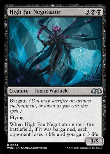 Magic the gathering (Swamp) High Fae Negotiator #0094 - Wilds of Eldraine - MTG Card (English) Uncommon