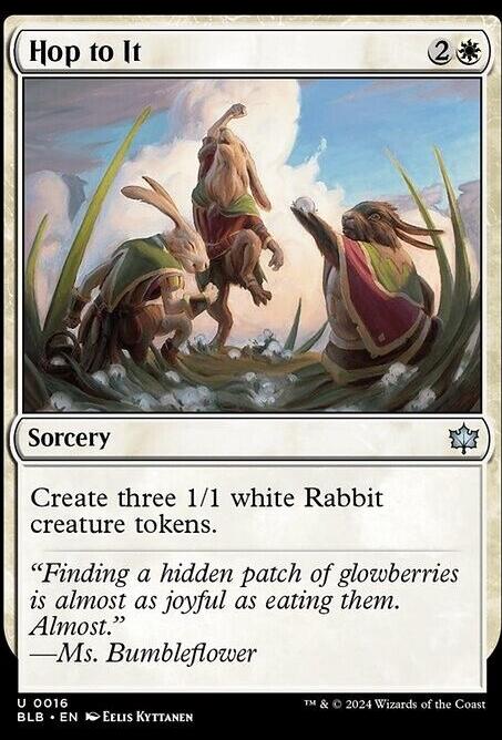 Magic the gathering (Plains) Hop to it #0016 - Bloomburrow - MTG Card (English) Uncommon