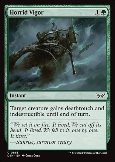 Magic the gathering (Forest) Horrid Vigor #0184 - Duskmourn: House of Horror - MTG Card (English) Common