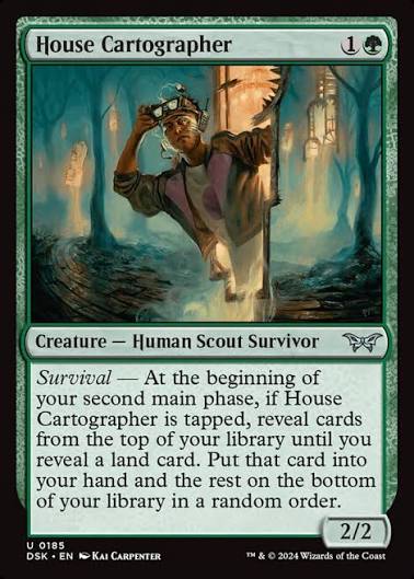 Magic the gathering (Forest) House Cartographer #0185 - Duskmourn: House of Horror - MTG Card (English) Uncommon
