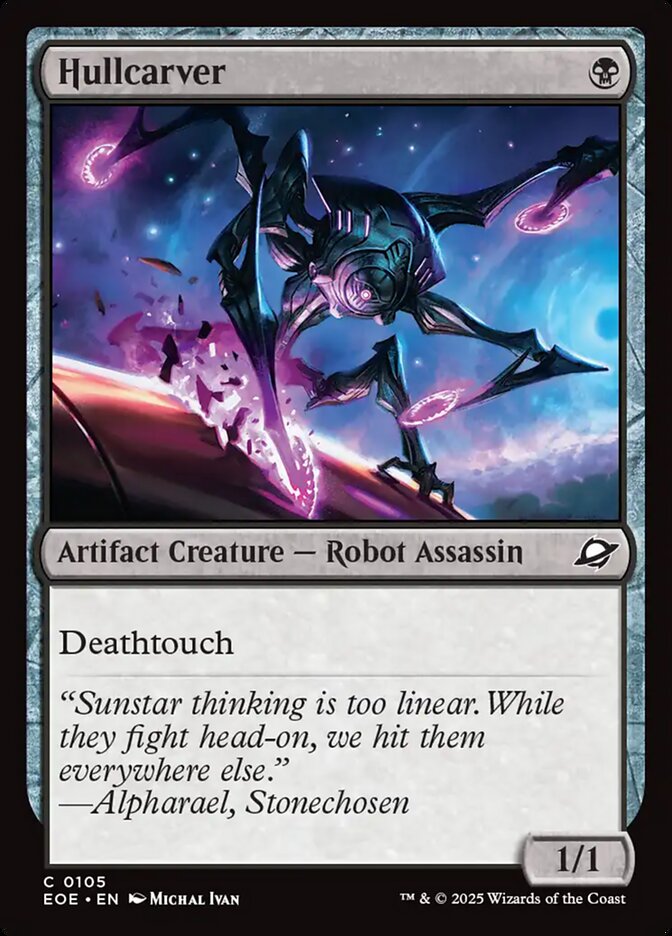 Magic the gathering (Swamp) Hullcarver #0105 - Edge of Eternities - MTG Card (English) Common