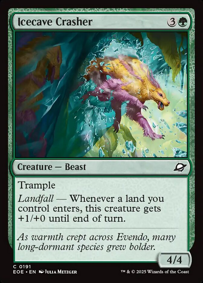 Magic the gathering (Forest) Icecave Crasher #0191 - Edge of Eternities - MTG Card (English) Common