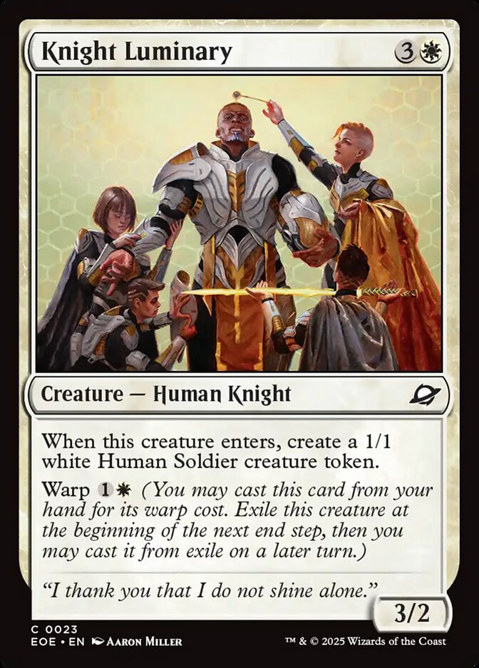Magic the gathering (Plains) Knight Luminary #0023 - Edge of Eternities - MTG Card (English) Common