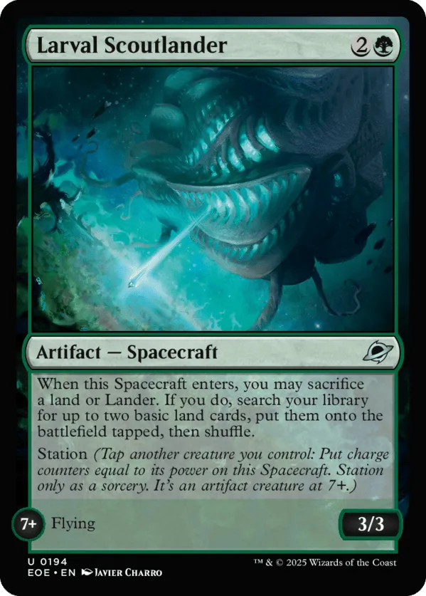Magic the gathering (Forest) Larval Scoutlander #0194 - Edge of Eternities - MTG Card (English) Uncommon