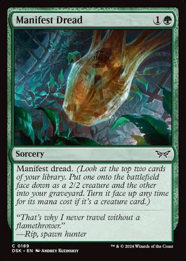Magic the gathering (Forest) Manifest Dread #0189 - Duskmourn: House of Horror - MTG Card (English) Common