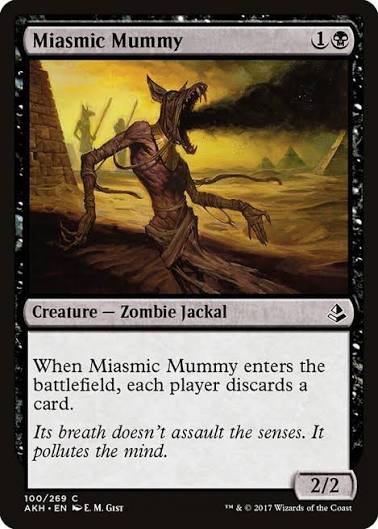 Magic the gathering (Swamp) Miasmic Mummy #100/269 - Amonkhet - MTG Card (English) Common