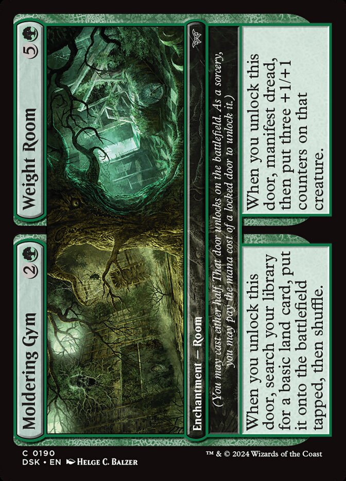 Magic the gathering (Forest) Moldering Gym // Weight Room #0190 - Duskmourn: House of Horror - MTG Card (English) Common