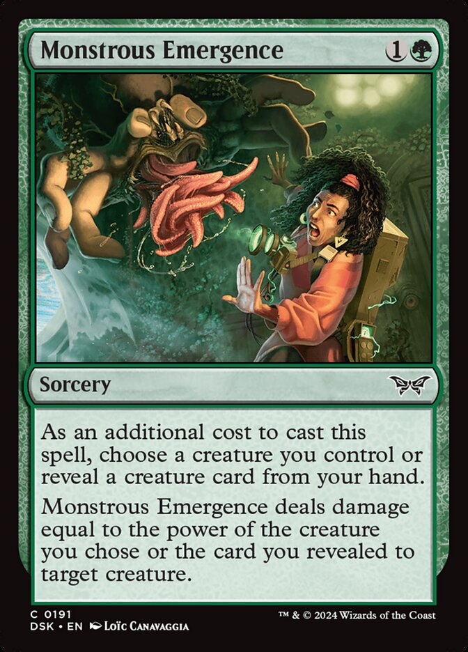 Magic the gathering (Forest) Monstrous Emergence #0191 - Duskmourn: House of Horror - MTG Card (English) Common