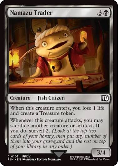 Magic the gathering (Swamp) Namazu Trader #0107 - FINAL FANTASY - MTG Card (English) Common