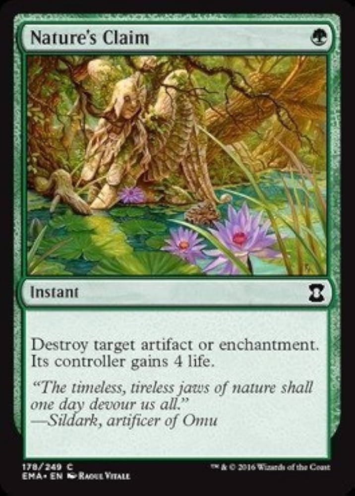 Magic the gathering (Forest) Nature's Claim #178/249 - Eternal Masters - MTG Card (English) Common
