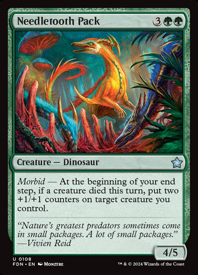 Magic the gathering (Forest) Needletooth Pack #0108 - Foundations - MTG Card (English) Uncommon