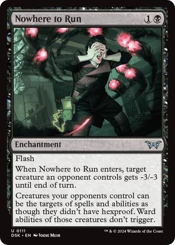 Magic the gathering (Swamp) Nowhere to Run #0111 - Duskmourn: House of Horror - MTG Card (English) Uncommon