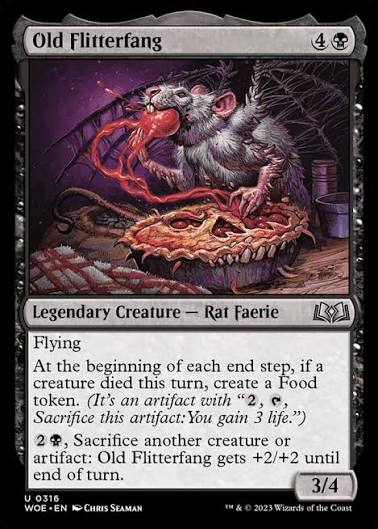 Magic the gathering (Swamp) Old Flitterfang #0316 - Wilds of Eldraine - MTG Card (English) Uncommon