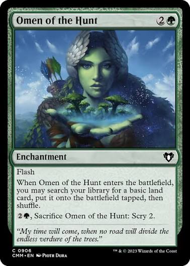 Magic the gathering (Forest) Omen of the Hunt #0906 - Commander Masters - MTG Card (English) Common