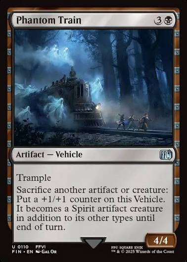 Magic the gathering (Swamp) Phantom Train #0110 - FINAL FANTASY - MTG Card (English) Uncommon