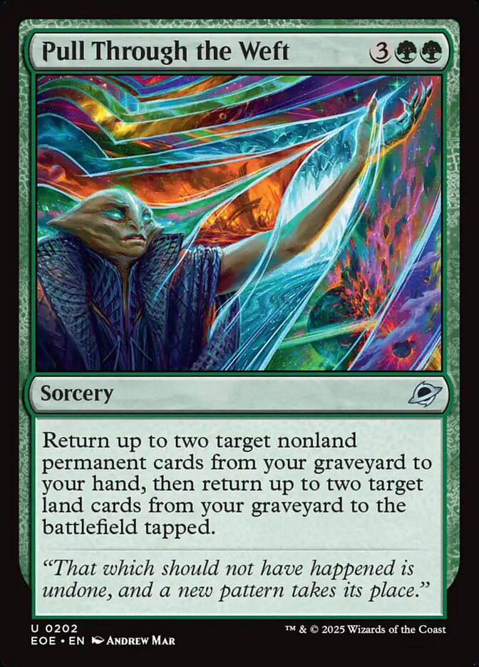 Magic the gathering (Forest) Pull Through the Weft #0202 - Edge of Eternities - MTG Card (English) Uncommon