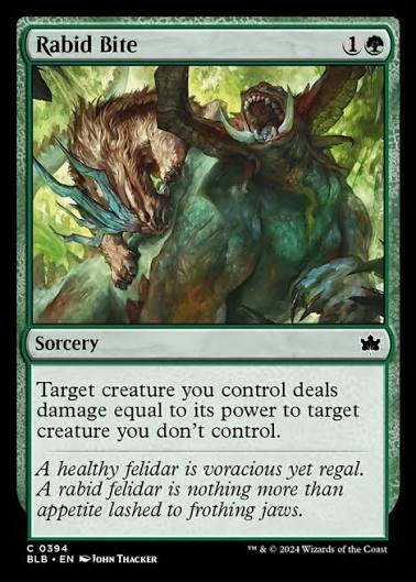 Magic the gathering (Forest) Rabid Bite #0394 - Bloomburrow - MTG Card (English) Common