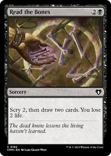 Magic the gathering (Swamp) Read the Bones #0182 - Commander Masters - MTG Card (English) Common