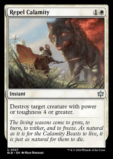 Magic the gathering (Plains) Repel Calamity #0027 - Bloomburrow - MTG Card (English) Uncommon