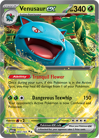 003/165 Venusaur EX (Double Rare) (Pokémon 151) Pokémon card