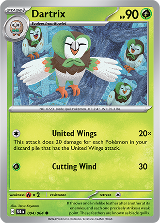 004/064 Dartrix - Shrouded Fable - Pokemon card (English)