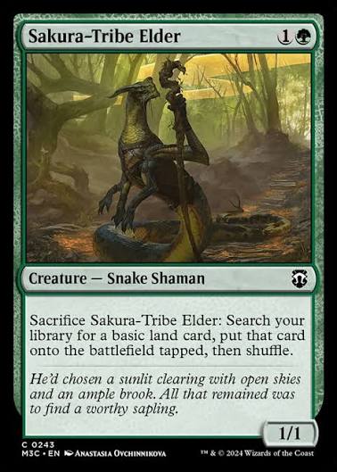 Magic the gathering (Forest) Sakura-Tribe Elder #0194 - Duskmourn: House of Horror Commander - MTG Card (English) Common