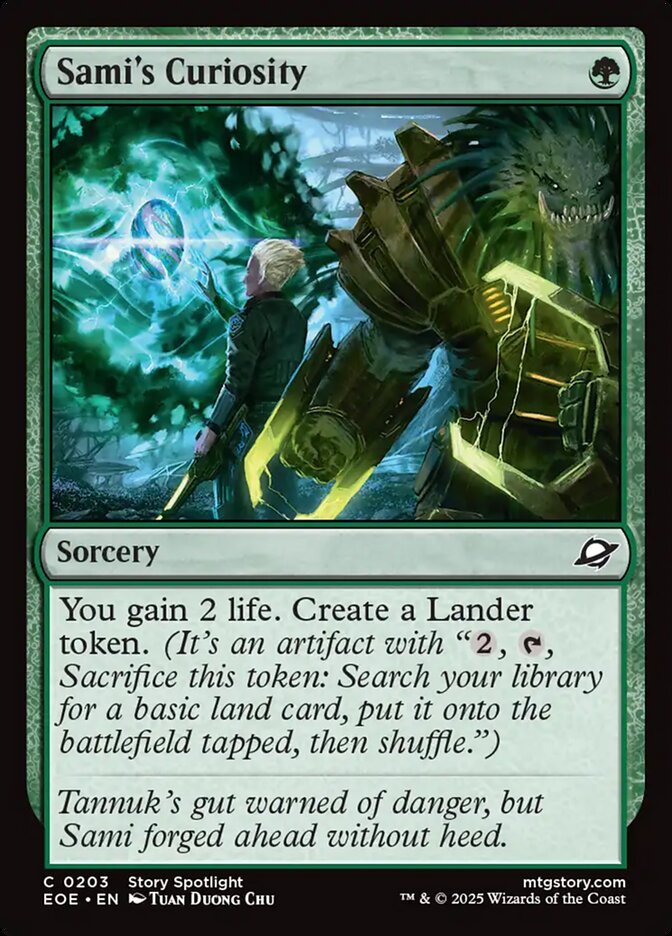 Magic the gathering (Forest) Sami's Curiosity #0203 - Edge of Eternities - MTG Card (English) Common