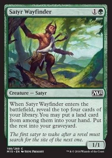 Magic the gathering (Forest) Satyr Wayfinder #198/269 - Magic 2015 Core Set - MTG Card (English) Common