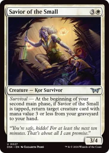 Magic the gathering (Plains) Savior of the Small #0027 - Duskmourn: House of Horror - MTG Card (English) Uncommon