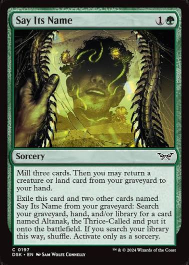 Magic the gathering (Forest) Say it's Name #0197 - Duskmourn: House of Horror - MTG Card (English) Common