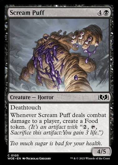 Magic the gathering (Swamp) Scream Puff #0105 - Wilds of Eldraine - MTG Card (English) Common