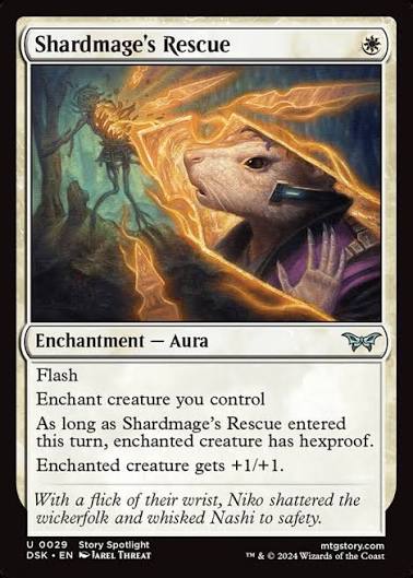 Magic the gathering (Plains) Shardmage's Rescue #0029 - Duskmourn: House of Horror - MTG Card (English) Uncommon