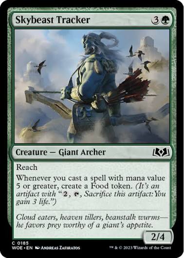 Magic the gathering (Forest) Skybeast Tracker #0185 - Wilds of Eldraine - MTG Card (English) Common