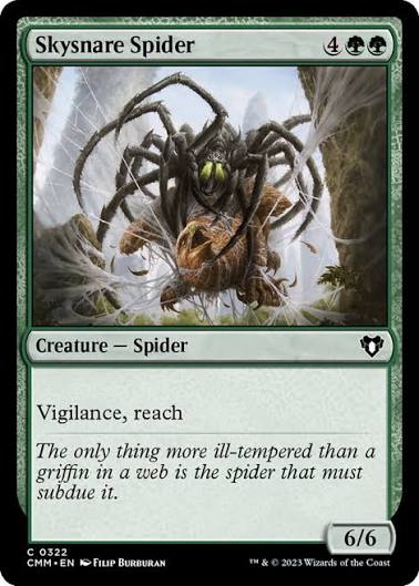 Magic the gathering (Forest) Skysnare Spider #0322 - Commander Masters - MTG Card (English) Common