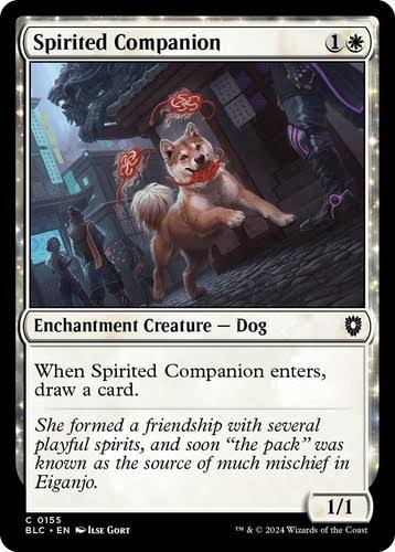 Magic the gathering (Plains) Spirited Companion #0838 - Commander Masters - MTG Card (English) Common